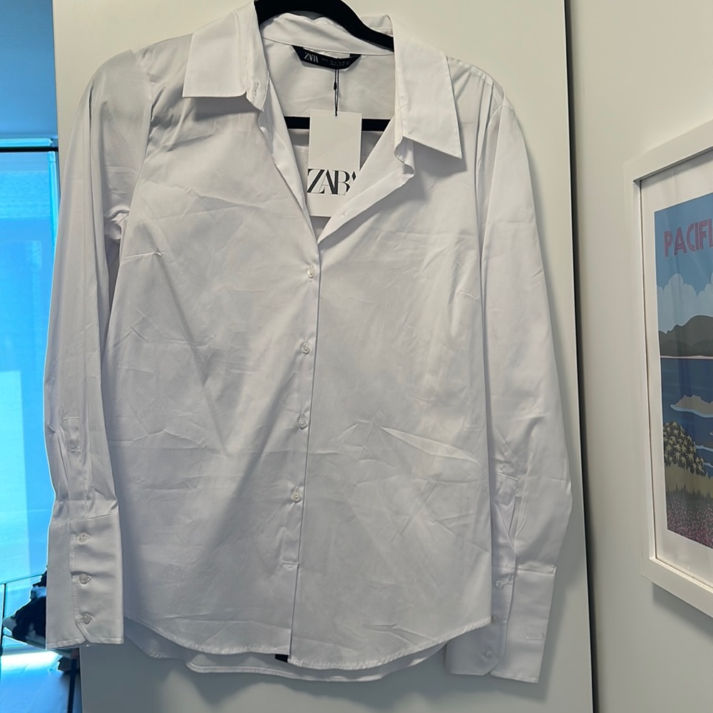 Zara White Button Up - NWT